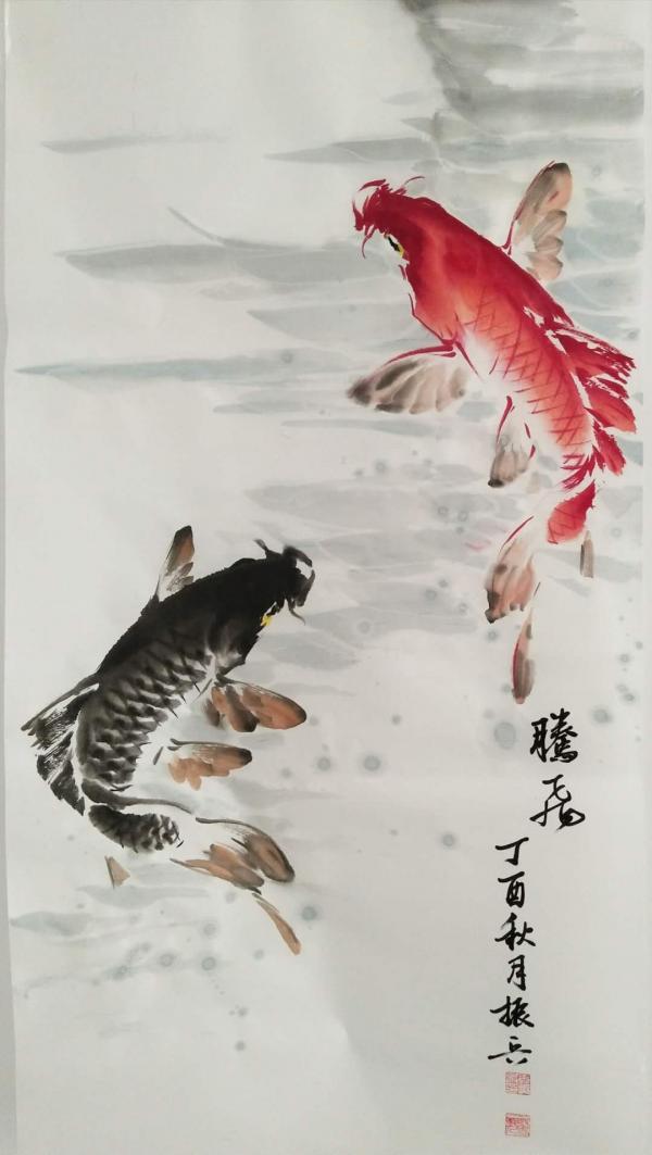 著名画家朱振兵作品朱振兵,曾用名墨痴,醉墨痴人,山东省枣庄市美协