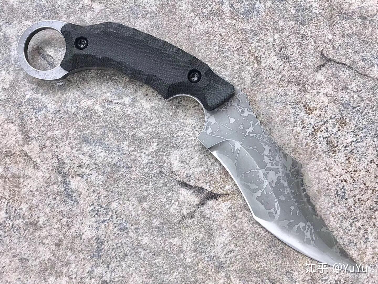 松田菊男km510b龙爪d2钢分段式打磨经典战术爪刀