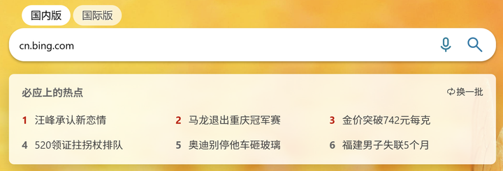包含bing浏览器国际版和国内区别的词条