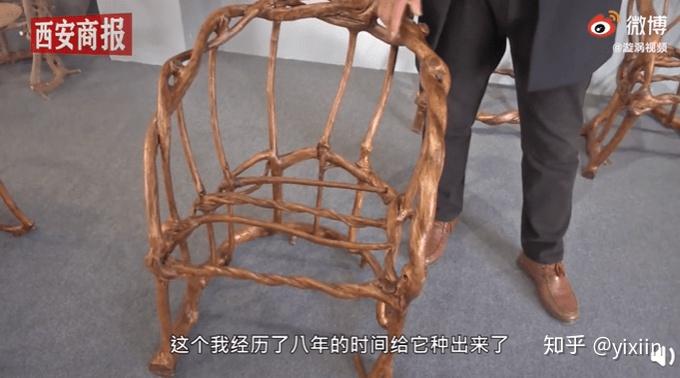目前,张永朋首批一共做出了8张椅子,他现在最大的梦想就是把种椅子这