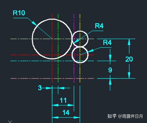 侧平圆中心线图片