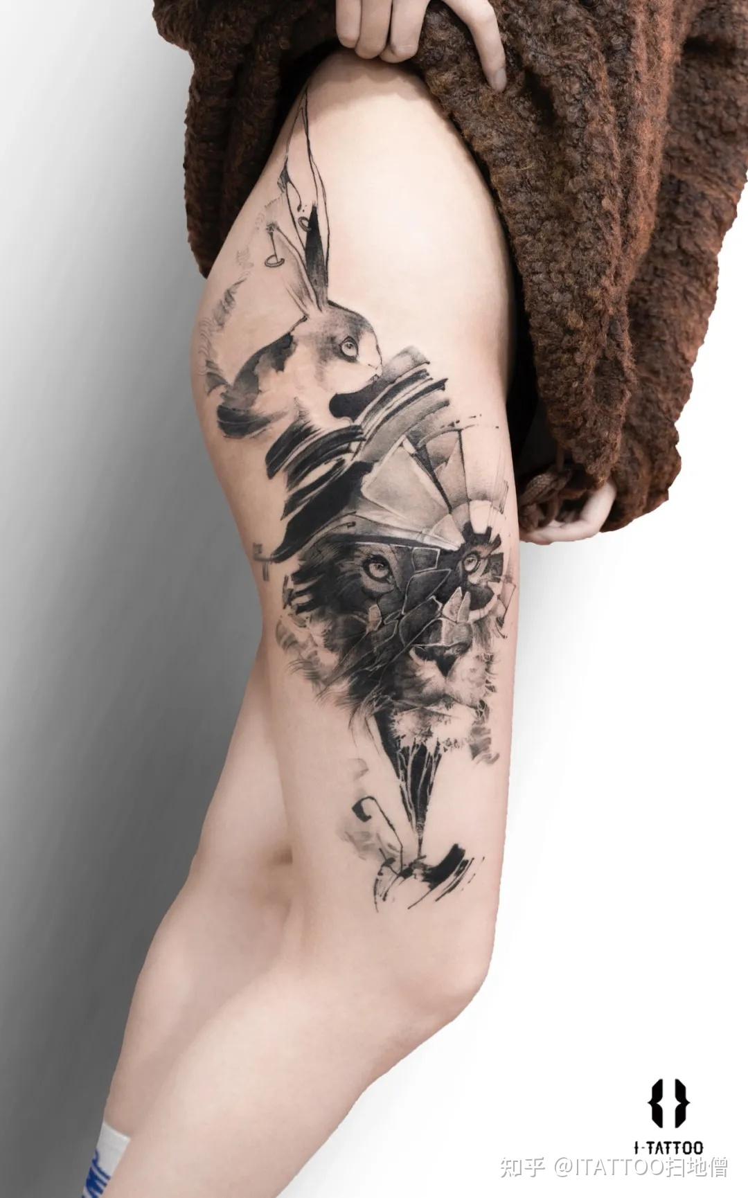 中国水墨纹身意境之神