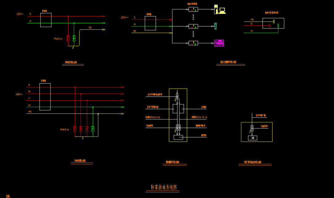 一套非常全面的弱电工程防雷接地安装大样图 