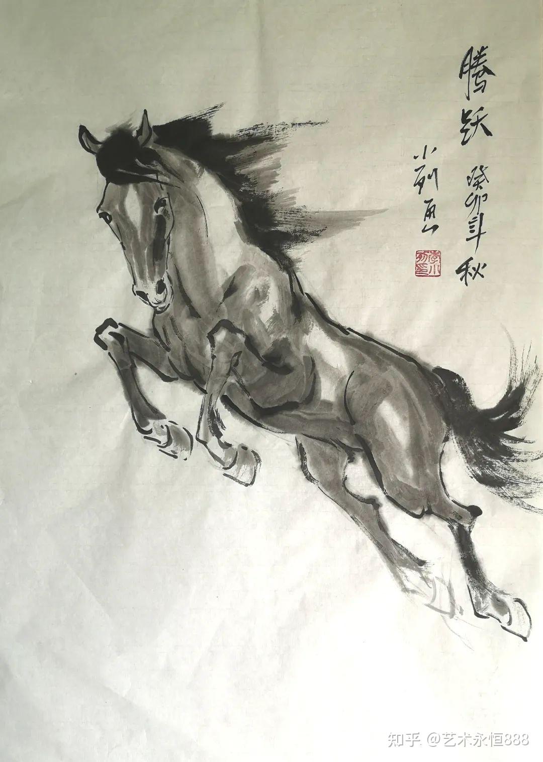 天马行空  英姿飒爽——李小列水墨画马作品选