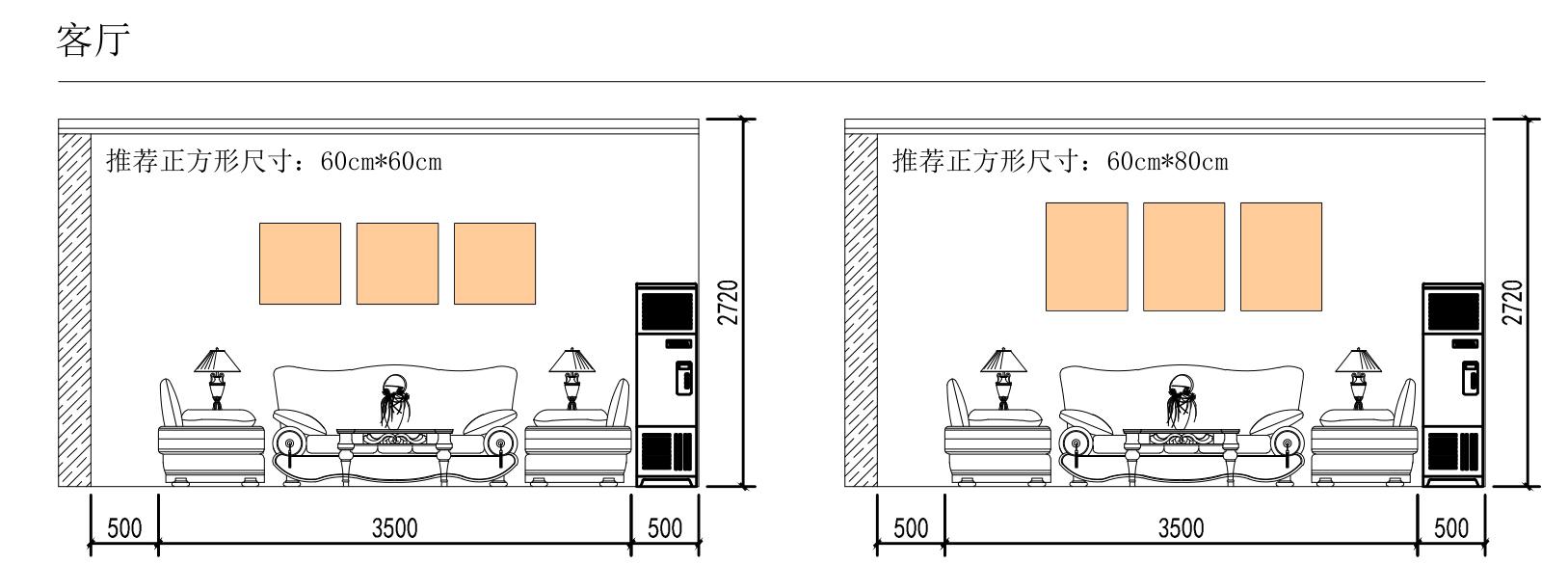 客厅沙发宽32米配多大尺寸的装饰画比较好看