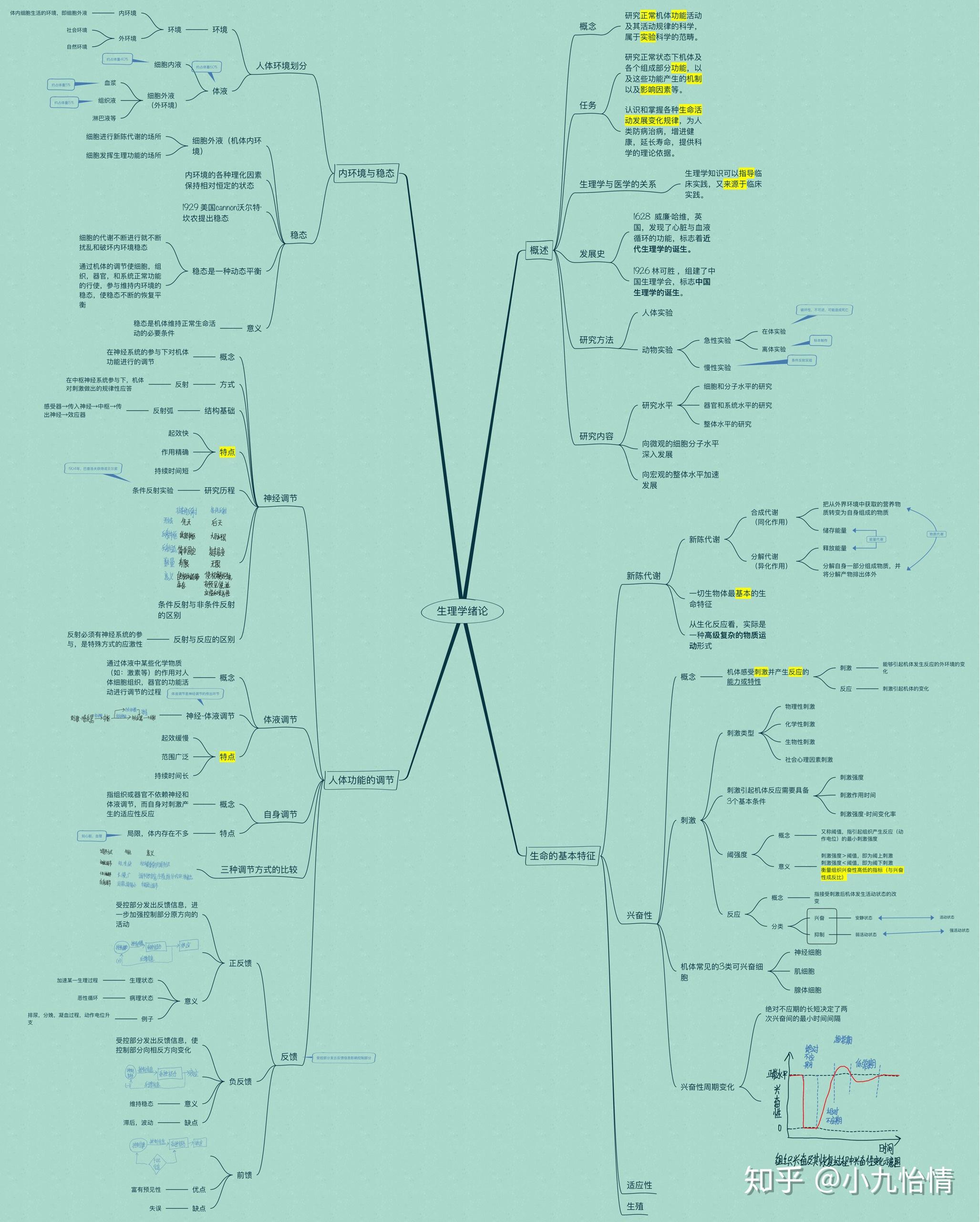 生理学思维导图
