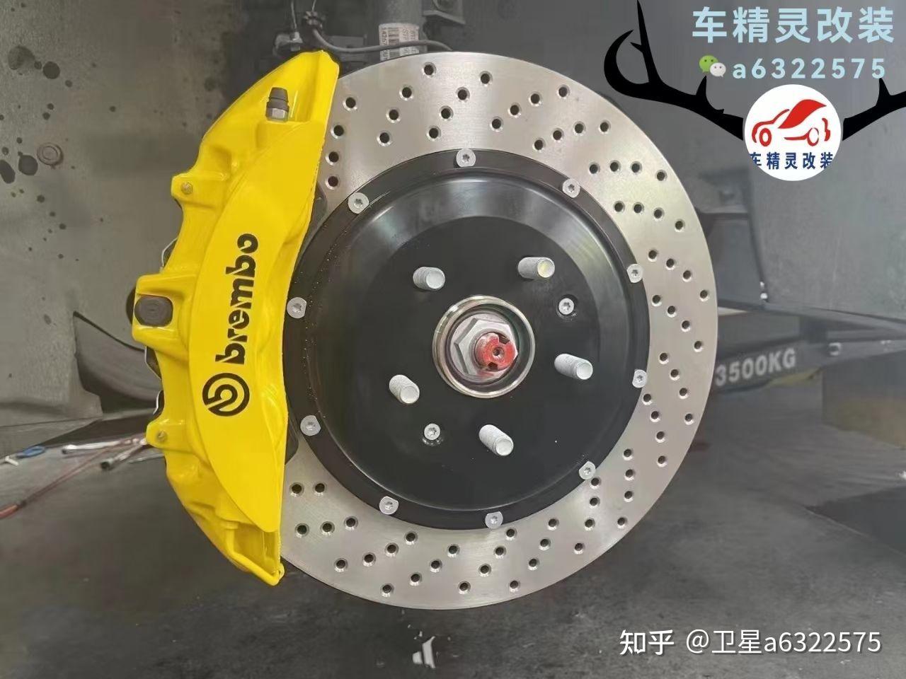 （比亚迪·唐dm I刹车改装）brembo大六活塞卡钳、搭配380打孔盘 知乎 2468