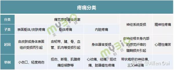 图1:疼痛分类 来源:美柏医健