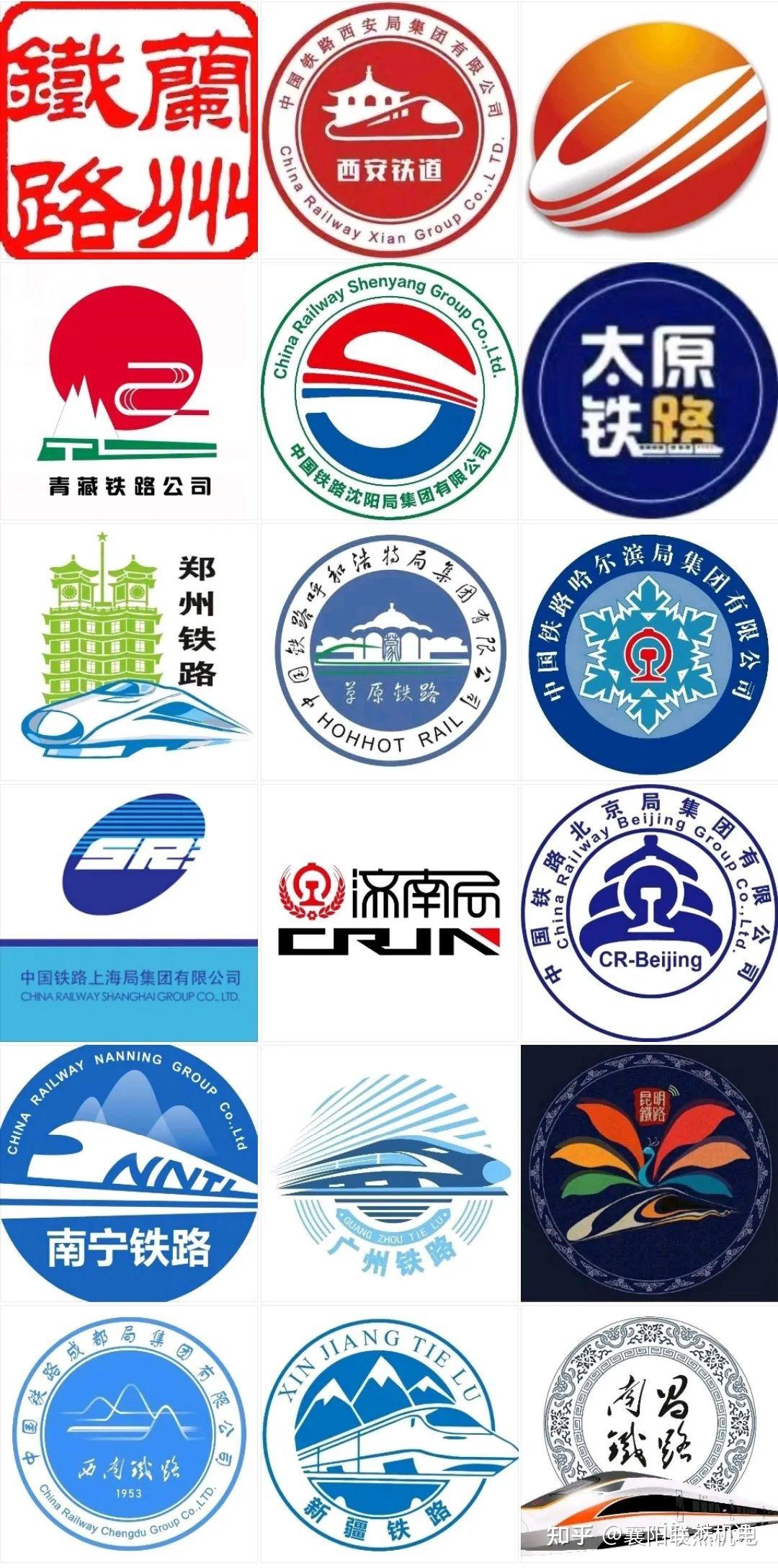 国铁路徽及各铁路局集团logo