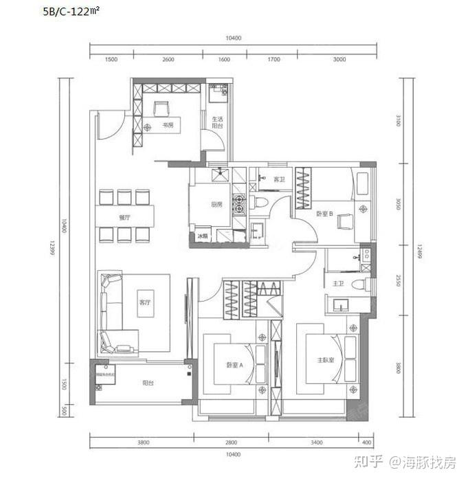 高清户型图 效果图02前海妈湾领玺二期,属于招商"玺"系列产品.