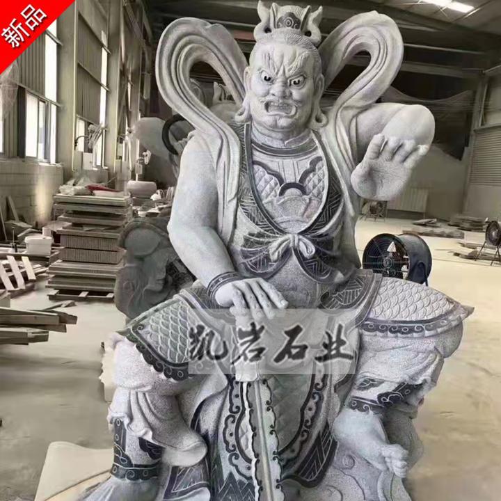 石雕哼哈二将寺庙门神雕刻 - 知乎