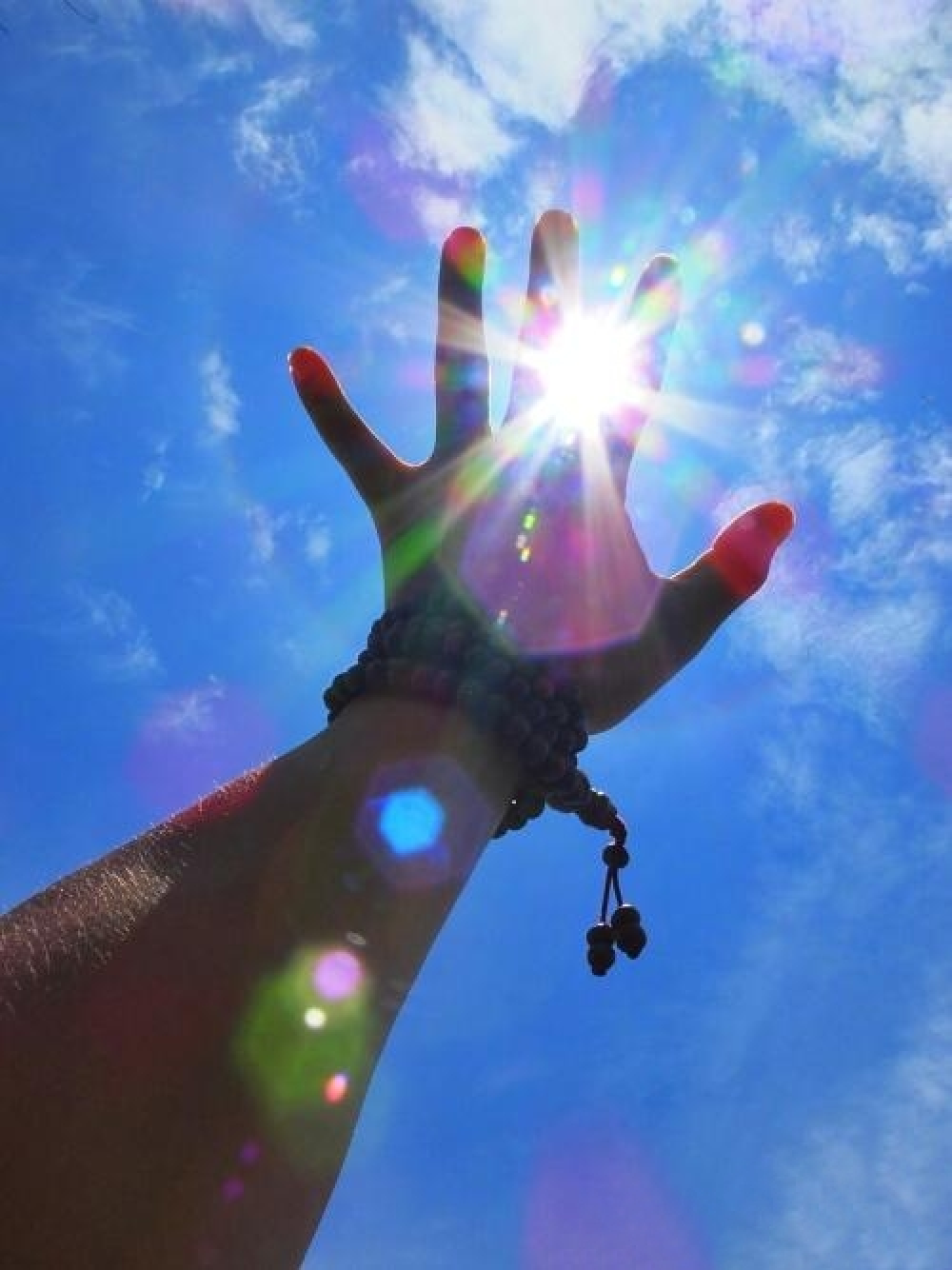 有哪些好看的手和阳光的图片