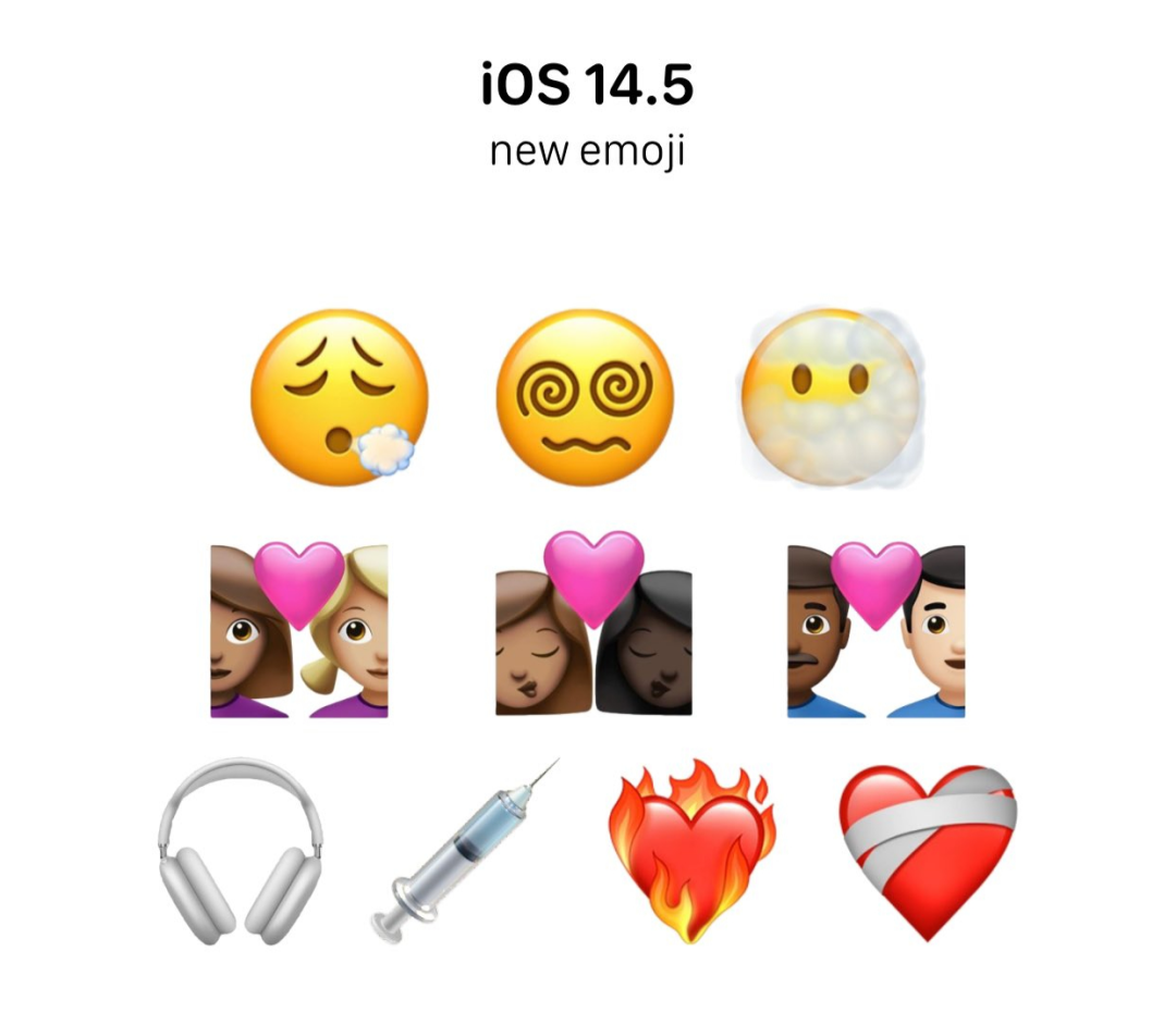 5还会新增众多emoji表情,以及可以用apple watch解锁带有face id的