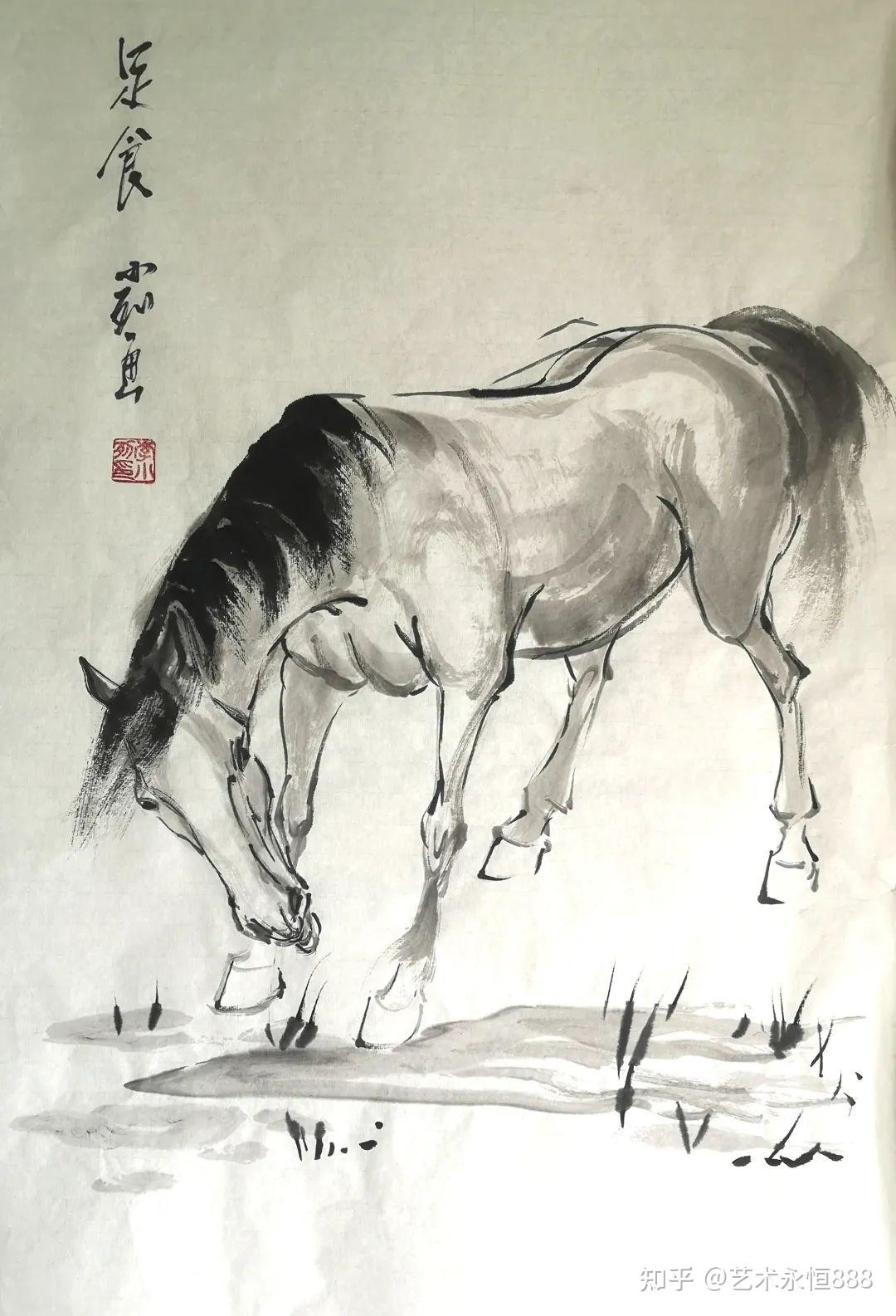 天马行空 英姿飒爽——李小列水墨画马作品选 - 知乎