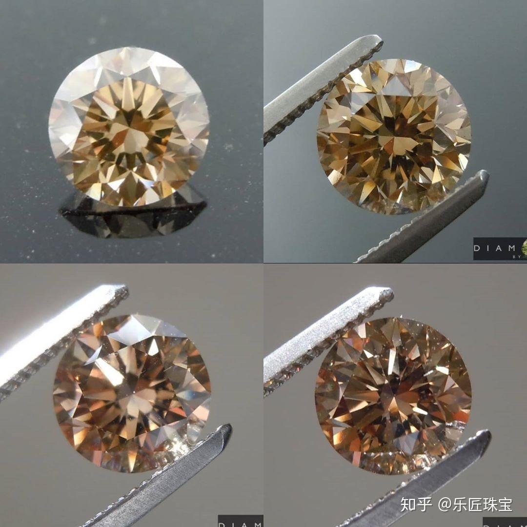 乐匠珠宝什么是钻石的奶咖绿黑只知道钻石的4c和荧光远远不够