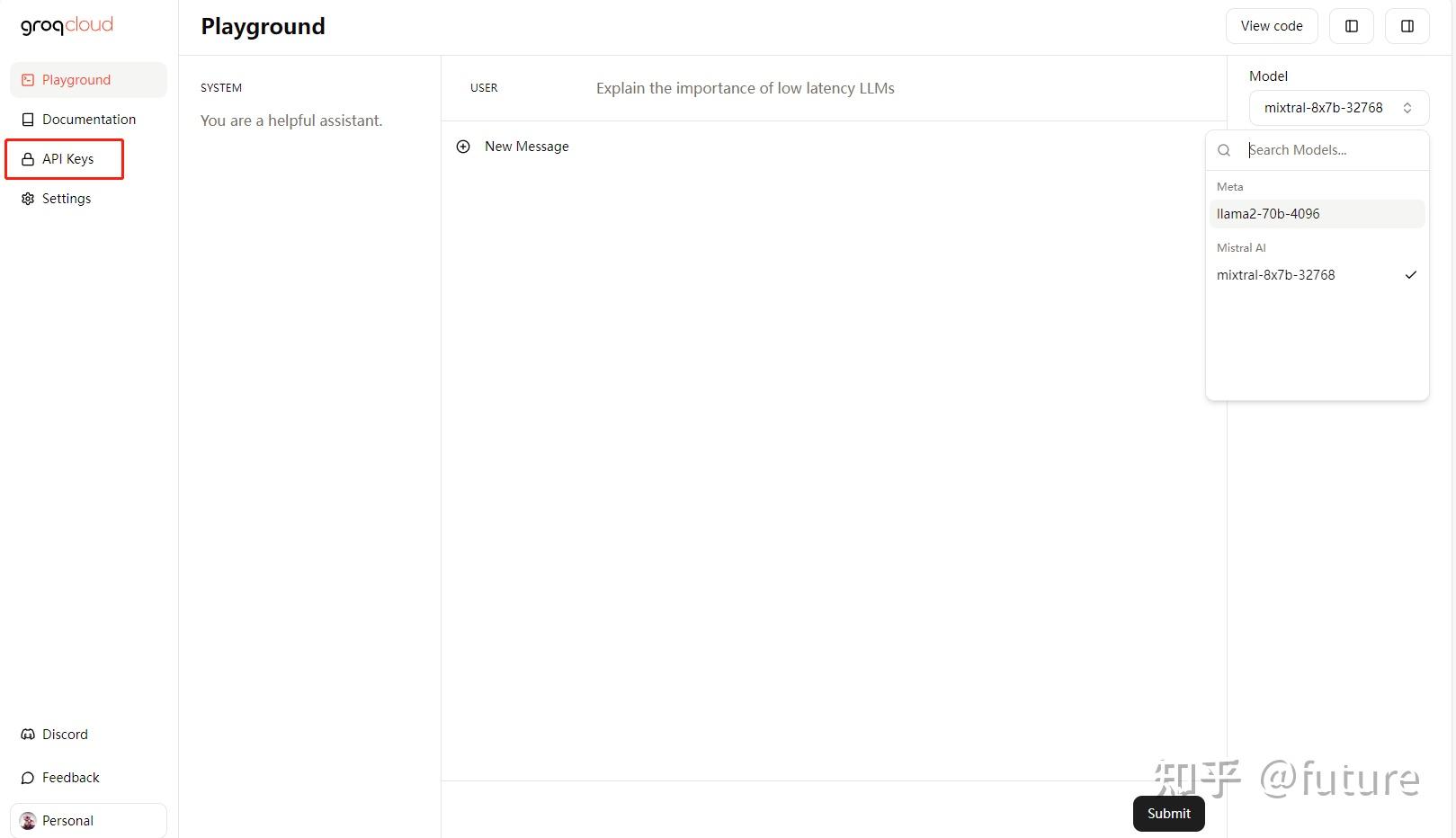 基于groq的APIKey构建chatAI聊天的尝试 - 知乎