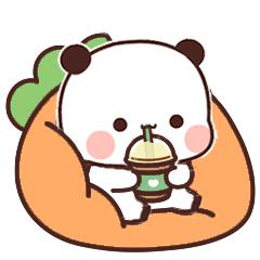 一二布布憨憨小熊猫表情包,来鼓掌