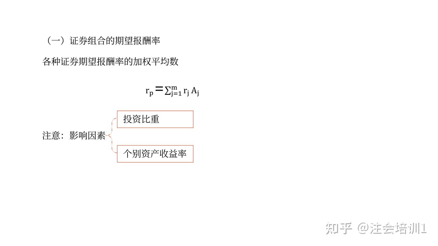 投资组合的风险与报酬- 知乎
