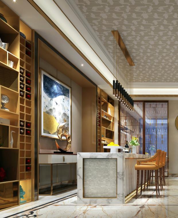 2,轻奢风格吧台