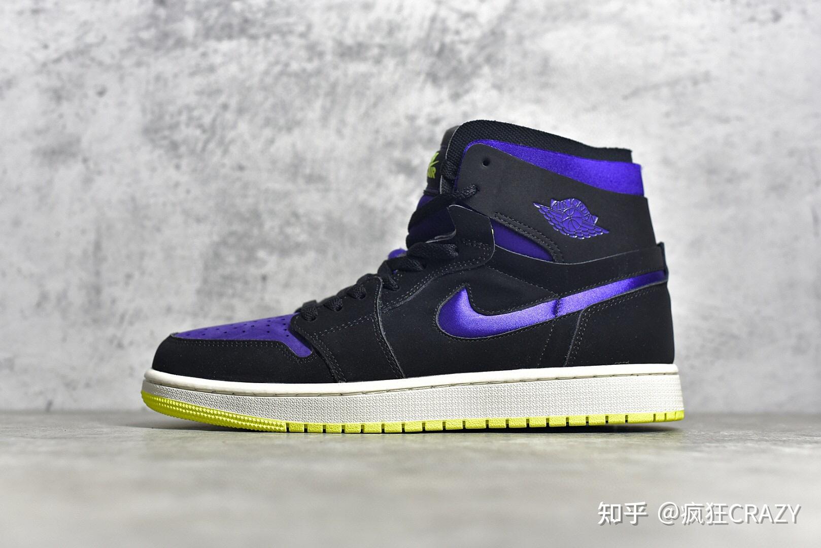 aj1万圣节小丑柠檬毒液黑紫荧光绿篮球鞋airjordan1cmftlemonvenom