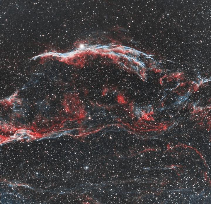 天鹅座网状星云ngc6960女巫的扫帚天文摄影深空摄影zwoasi