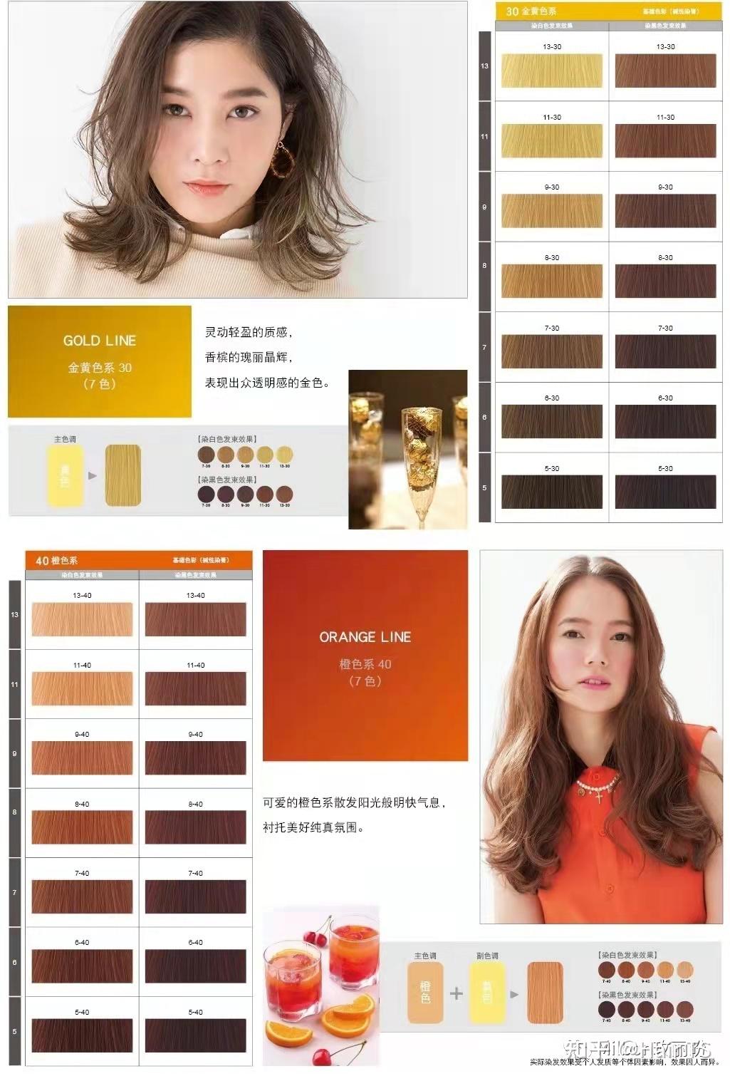 玫丽盼最全染发色板