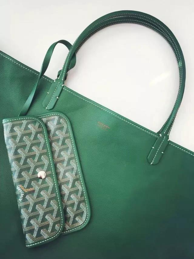 GOYARD Saint Louis PM Tote Bag Claire Voie Emerald Green Purse