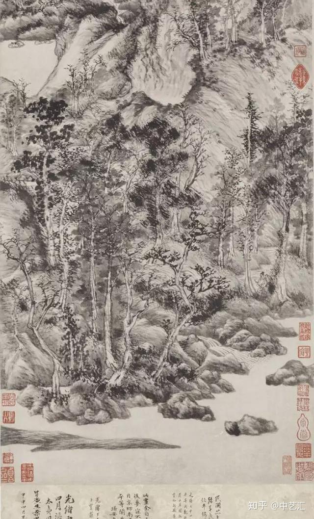 明代大书画家董其昌对这幅《青卞隐居图》可是相当推崇,甚至将其评为"