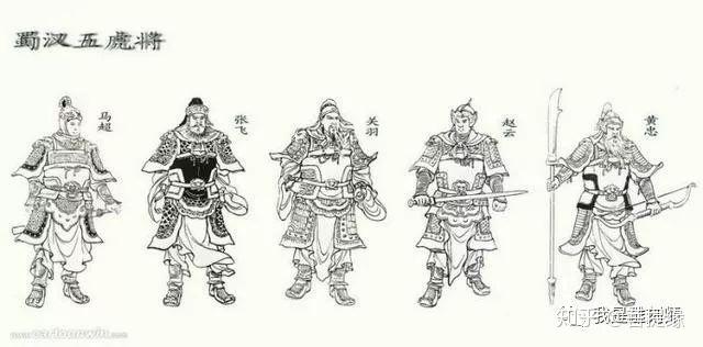 我是雕刻师三国图谱之五虎将简介素描雕刻图