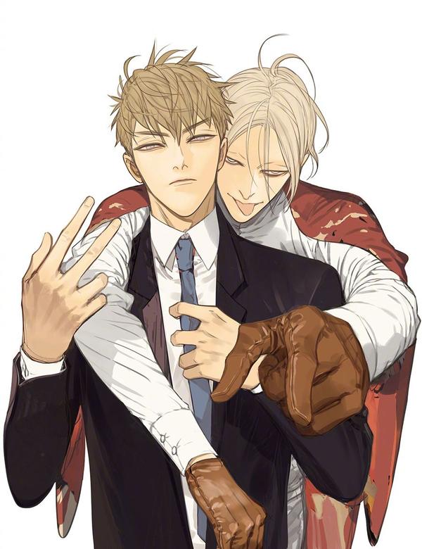 有没有old先的漫画《19天》里面贺天和莫关山的高清壁纸或者头像?