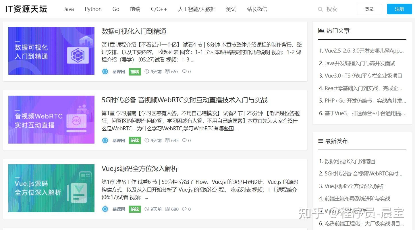 小白也能成为IT大神，程序猿自学的8个网站 - 知乎