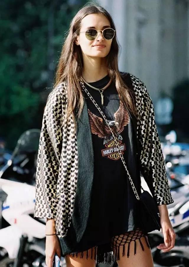 穿搭摇滚酷女孩从时尚达人穿搭寻找灵感