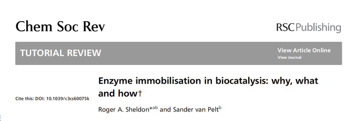 “Enzyme Immobilisation In Biocatalysis: Why, What And How”论文翻译 - 知乎