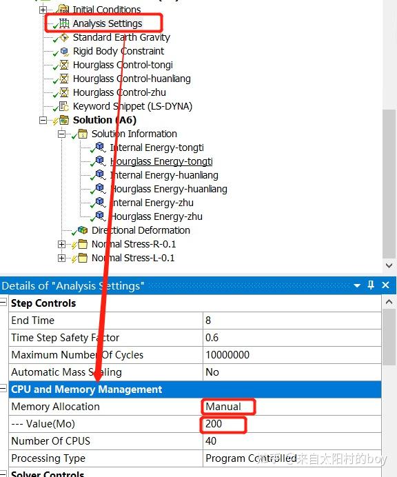  ansys workbench ls dyna memory size 