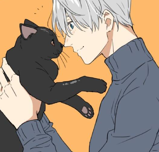 有没有这种帅哥和猫的图片呀