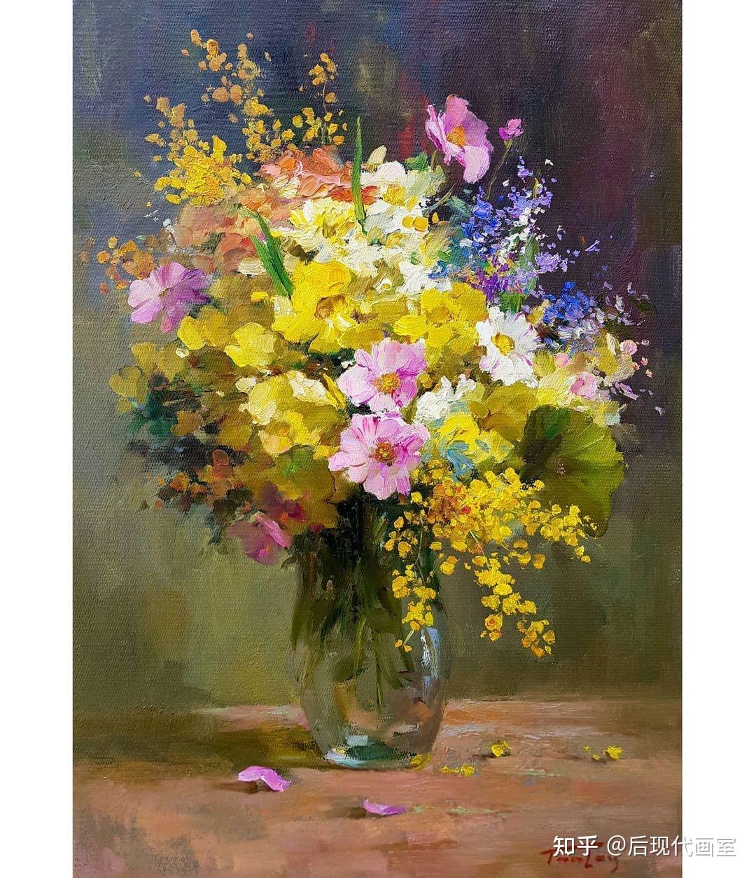 taalay的花卉油画