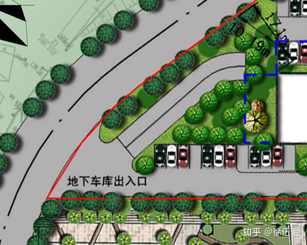 城鄉規劃快題的平面圖中如何表達地下停車場