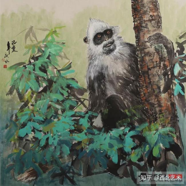 艺术家秋水:用画笔赋予白头叶猴人格图腾