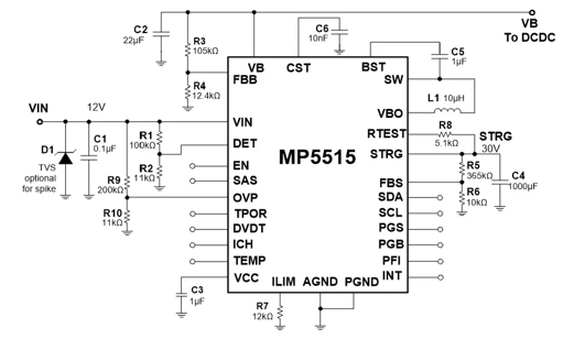 5515电源芯片管脚图图片