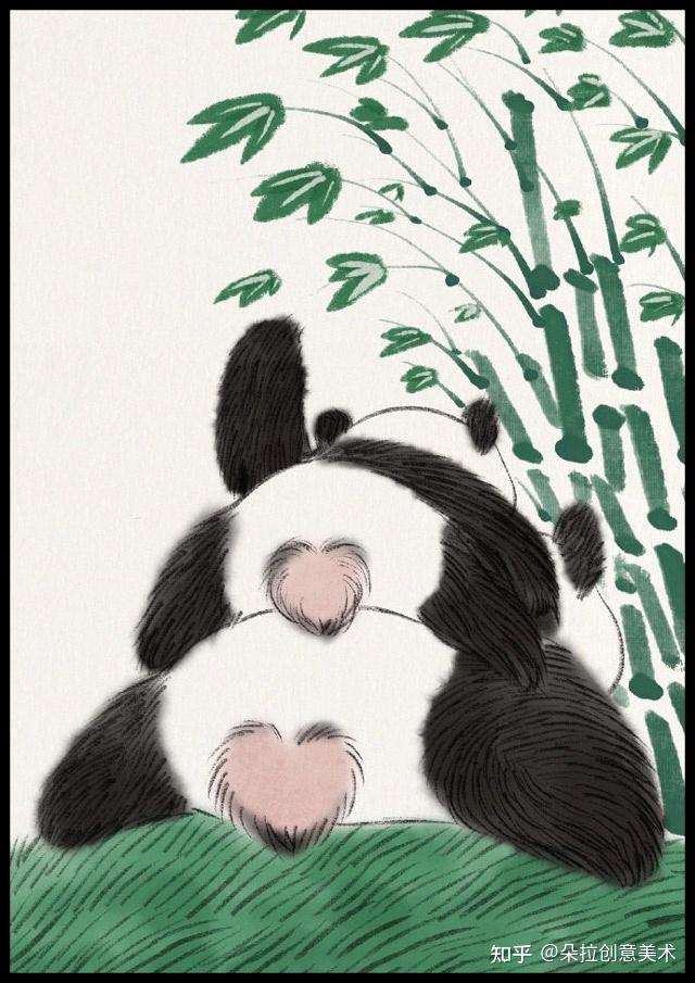 手绘素材|憨态可掬的动物《国宝大熊猫》 - 知乎