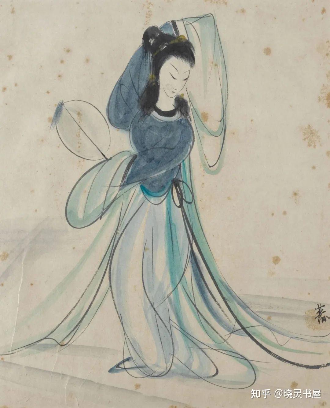 林风眠人物画:古装仕女画(九) - 知乎