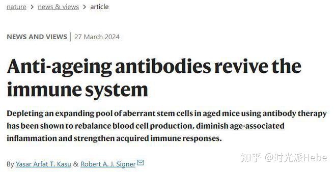 nature重磅一针抗体让免疫系统重返青春只需清除这种干细胞