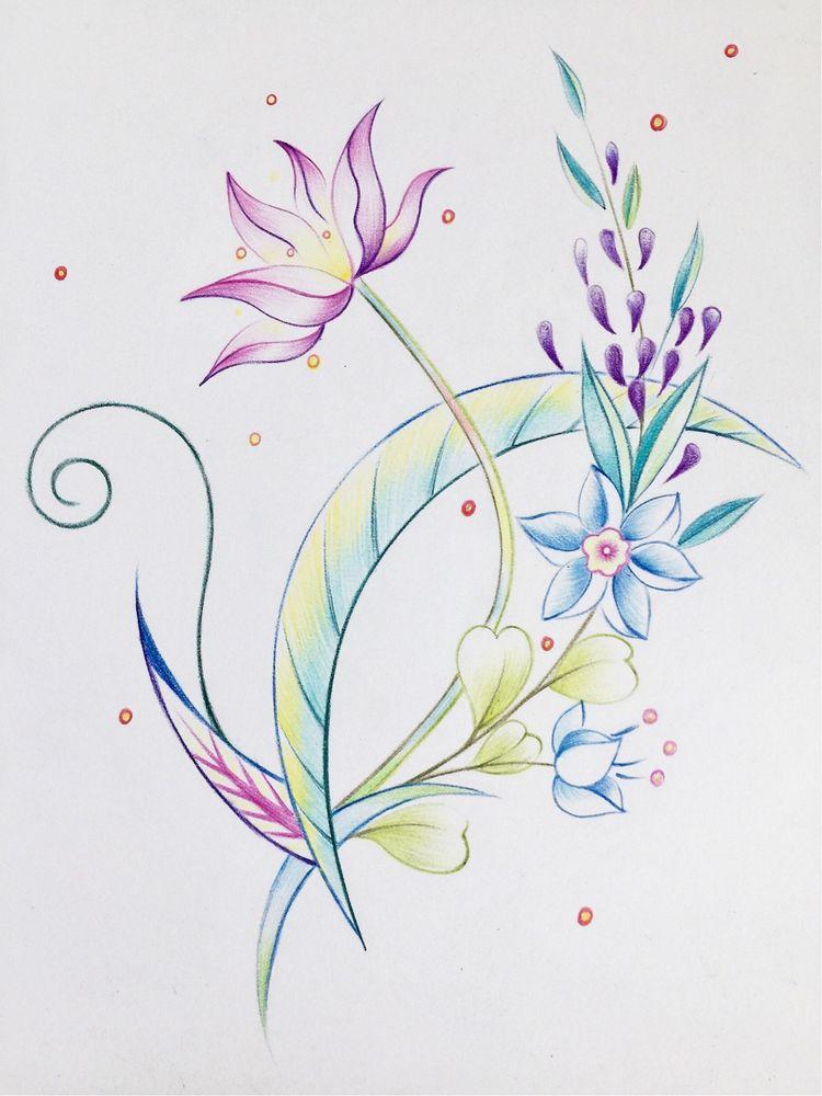 初学画画练习线条如何有趣好玩凤尾花