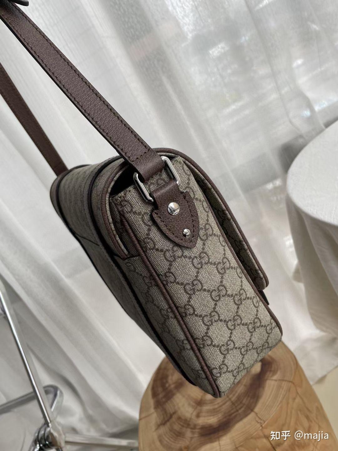 gucci老花邮差包