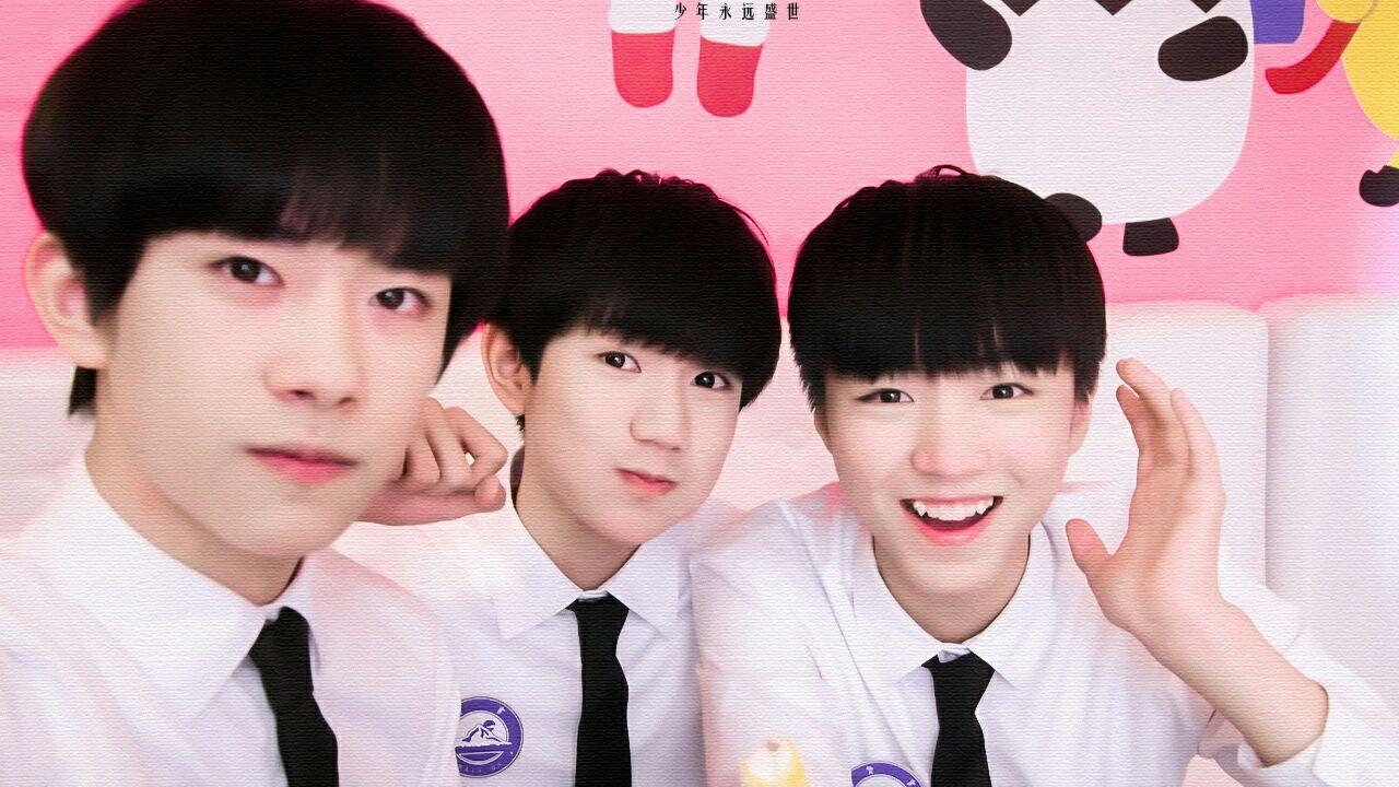 tfboys合体壁纸无水印图片