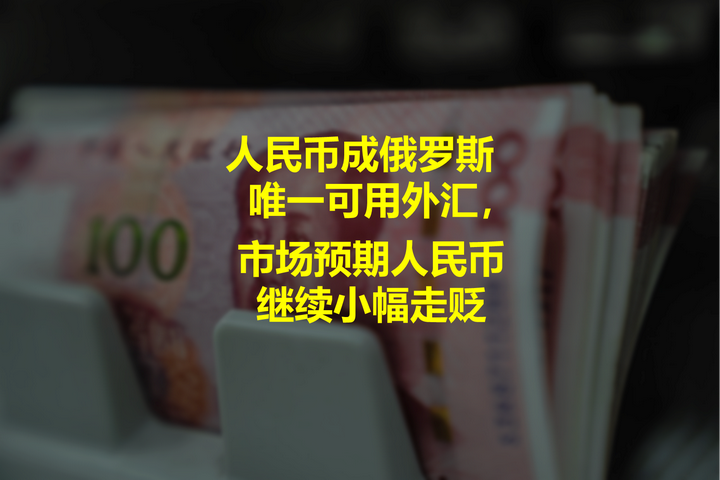 人民币成俄罗斯唯一可用外汇,市场预期人民币继续小幅走贬