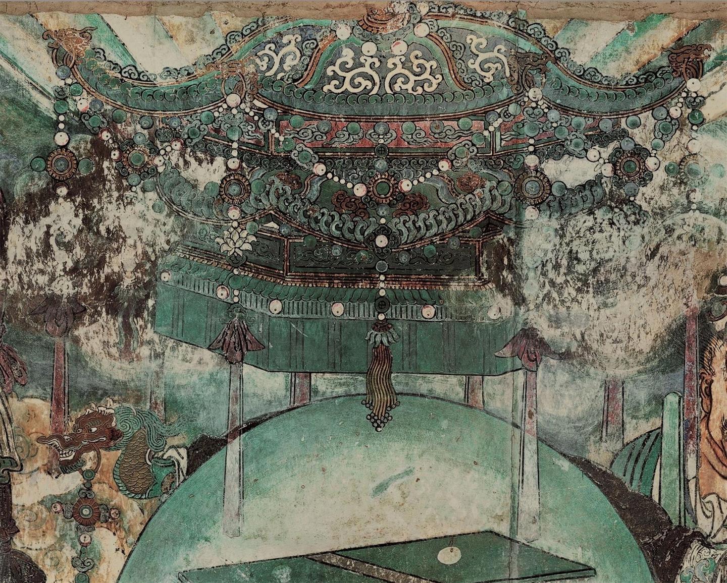 山西永乐宫三清殿-元代壁画《朝元图》:290位神仙,浩荡朝拜道祖,满壁风生星起(3)紫微大帝【高清超大图】 - 知乎