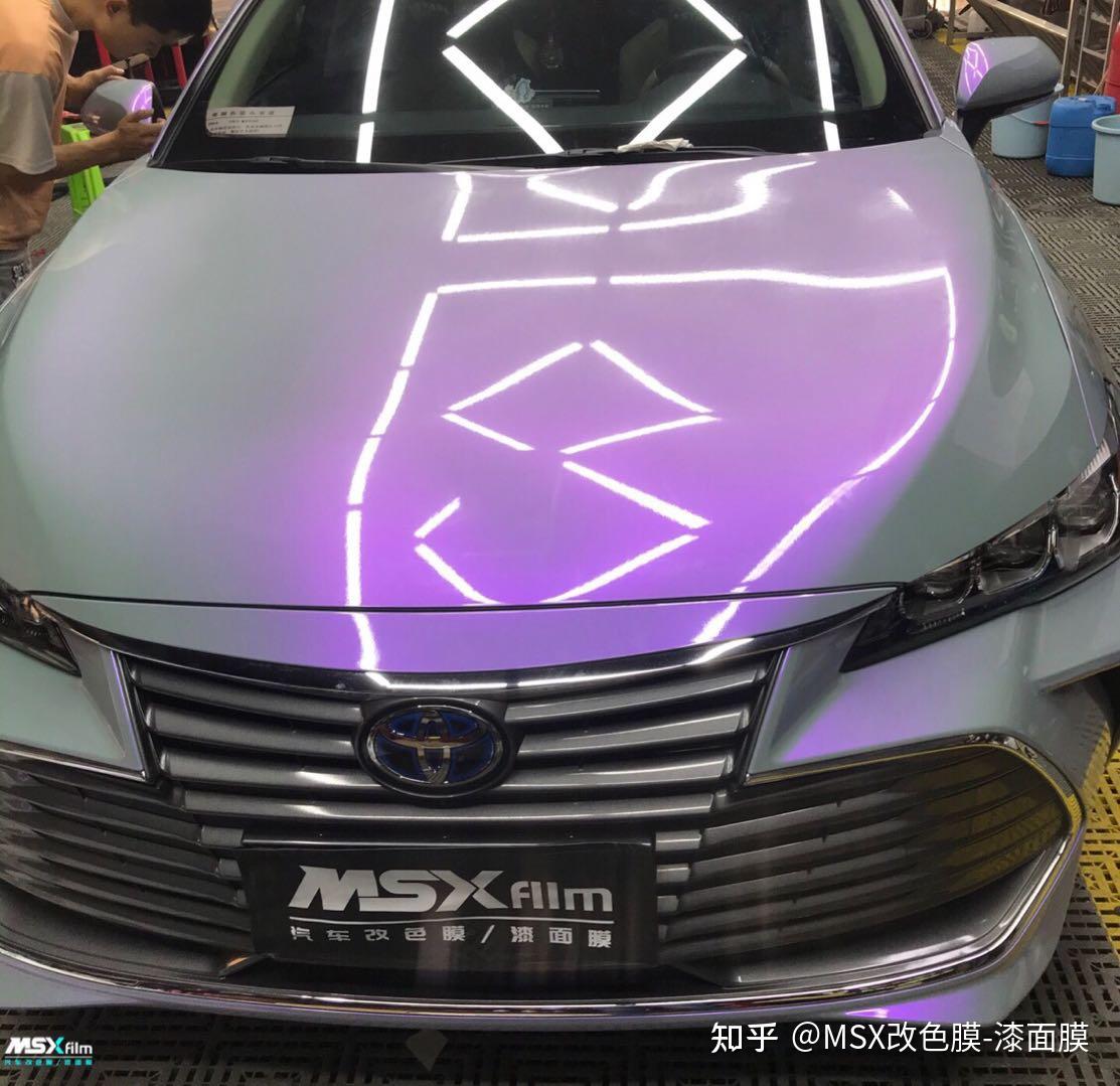 msx膜术秀丰田亚洲龙贴完双色灰魅紫神秘感十足