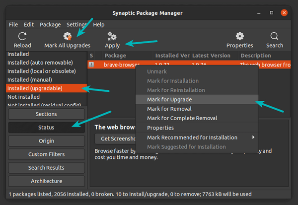 Synaptic linux как пользоваться