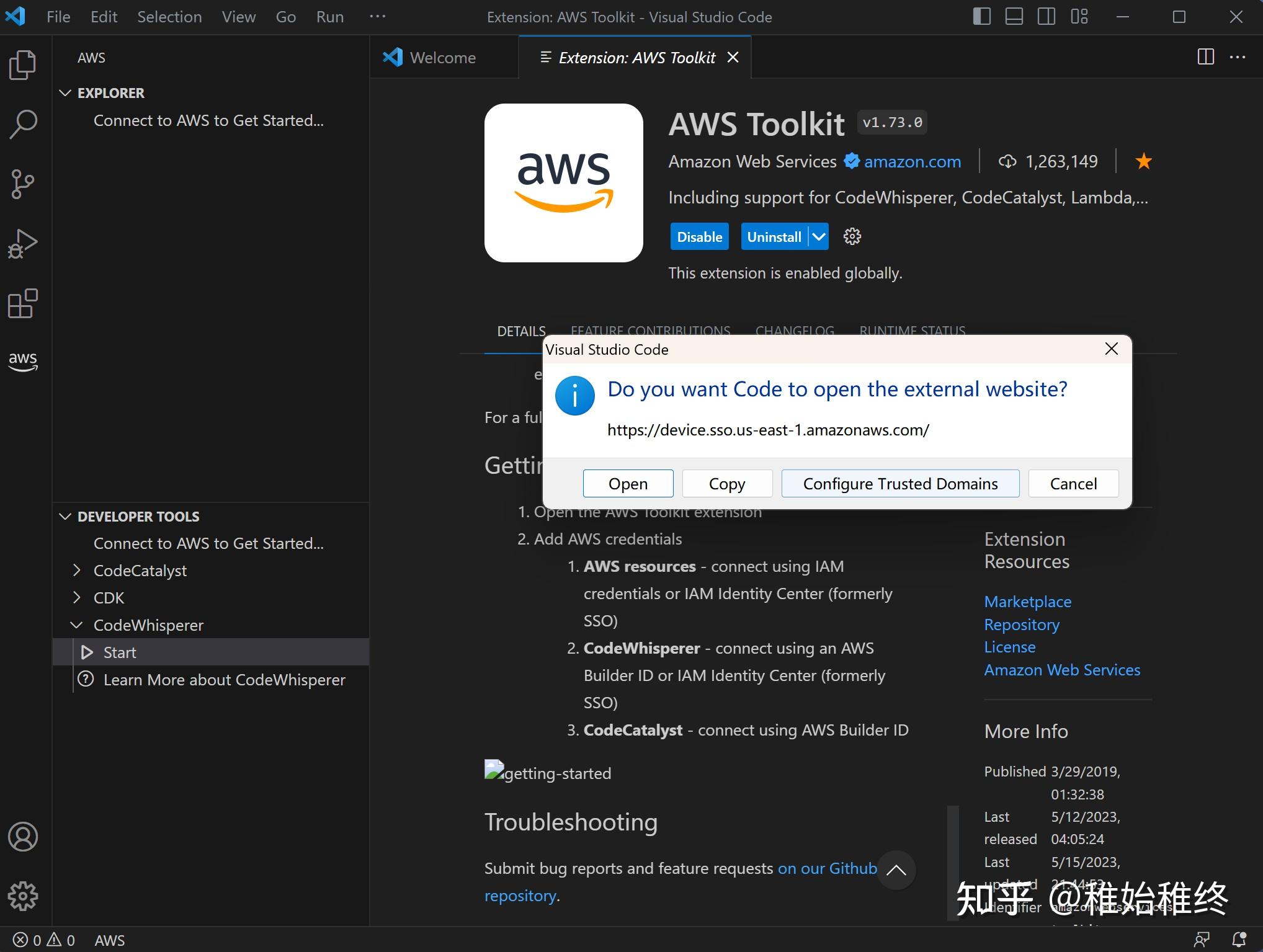 Amazon CodeWhisperer正式使用，全新AI代码工具等你发现！（内附详细安装步骤图解） - 知乎
